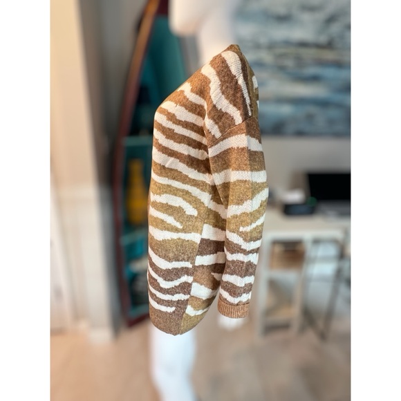 MYSYREE open front animal print cardigan S M L - Picture 6 of 7